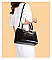 2 IN 1 CROCODILE PATTERN SATCHEL SET