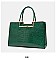 2 IN 1 CROCODILE PATTERN SATCHEL SET