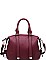 LUXURY GENEVIEVE SMOOTH VEGAN SATCHEL BAG WITH LONG STRAP JY-18066