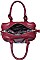 LUXURY GENEVIEVE SMOOTH VEGAN SATCHEL BAG WITH LONG STRAP JY-18066