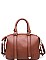 LUXURY GENEVIEVE SMOOTH VEGAN SATCHEL BAG WITH LONG STRAP JY-18066