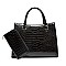 2 in 1 Crocodile Boutique Satchel Wallet Set