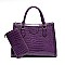 2 in 1 Crocodile Boutique Satchel Wallet Set