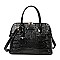 Patent Embossed Crocodile Dome Quality Satchel