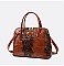 Patent Embossed Crocodile Dome Quality Satchel