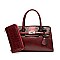 2 in 1 Crocodile & Patent Satchel Wallet Set