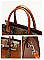 2 in 1 Crocodile & Patent Satchel Wallet Set