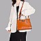 3 in 1 Crocodile Accent Satchel Wallet Set