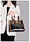 3 in 1 Crocodile Accent Satchel Wallet Set