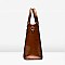 3 in 1 Crocodile Accent Satchel Wallet Set