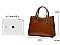 3 in 1 Crocodile Accent Satchel Wallet Set