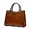 3 in 1 Crocodile Accent Satchel Wallet Set