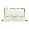 Quilted Twist Lock Chained Shoulder Bag