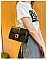 Chevron Turn-Lock Chain Shoulder Bag