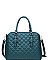 STYLISH QUILTED VEGAN LEATHER LUXURY CLAYTON SATCHEL BAG WITH LONG STRAP JY-18216
