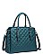 STYLISH QUILTED VEGAN LEATHER LUXURY CLAYTON SATCHEL BAG WITH LONG STRAP JY-18216