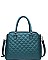 STYLISH QUILTED VEGAN LEATHER LUXURY CLAYTON SATCHEL BAG WITH LONG STRAP JY-18216