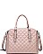 STYLISH QUILTED VEGAN LEATHER LUXURY CLAYTON SATCHEL BAG WITH LONG STRAP JY-18216