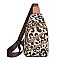 Multi-Compartment Leopard Shoulder Backpack