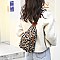 Multi-Compartment Leopard Shoulder Backpack