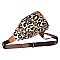 Multi-Compartment Leopard Shoulder Backpack