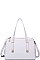 SMOOTH VEGAN LEATHER LUXURY JAMESON SATCHEL BAG JY-18354