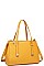 SMOOTH VEGAN LEATHER LUXURY JAMESON SATCHEL BAG JY-18354
