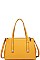 SMOOTH VEGAN LEATHER LUXURY JAMESON SATCHEL BAG JY-18354