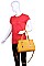 SMOOTH VEGAN LEATHER LUXURY JAMESON SATCHEL BAG JY-18354