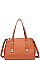 SMOOTH VEGAN LEATHER LUXURY JAMESON SATCHEL BAG JY-18354