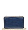 STYLISH LUXURY ELIZABETH CROC BOX CLUTCH WITH CHAIN JY-18387C