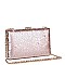 LUXURY DIANA SEQUINED BOX CLUTCH WITH SLING CHAIN JY-18391