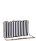 LUXURY MALTA STRIPED BOX CLUTCH BAG WITH CHAIN JY-18603S