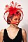 Large Floral Mesh Fascinator with Satin Trimmed Net