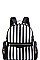 LUXURY LAUREL STRIPED VEGAN BACKPACK JY-18735