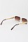 Pack of 12 LINK CHAIN Rimless Square Sunglasses