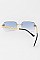 Pack of 12 LINK CHAIN Rimless Square Sunglasses