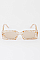 Pack of 12 Gold Lion Head Emblem Bulky Square Sunglasses Set