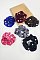 12 pcs Multi Bead Embedded Scrunchie Set