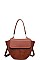 SUEDE FRONT CROSSBODY BAG