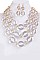 Posh Jumbo Acrylic Beads Layer Necklace Set LA-CN1937