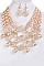 Pristine Acrylic & Pearls Mix Beads Layer Necklace Set LA-CN1938