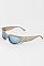 Pack of 12 Metalic Fashion Oval Sunglasses