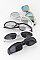 Pack of 12 Metalic Fashion Oval Sunglasses