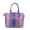 Tie-Dyed Crocodile Satchel Set with Wallet
