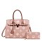 2-in-1 Monogram Classic Satchel Set + Wallet