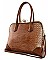 PATENT SNAKE PRINT DIAMOND JEWEL TOP SATCHEL