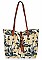 Designer David Jones Flower Print Tote Handbag