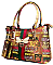 4-in-1  Graffiti Bee Stripe ACCENT Satchel Bag Value Set