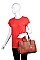 LUXURY BANYAN PEBBLED VEGAN SATCHEL BAG WITH LONG STRAP JY-20021